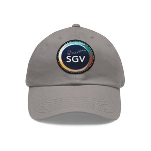 MySGV Sticker Hat (Grey) with Leather Patch (Round)