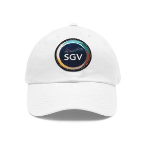 MySGV Sticker Hat (White) with Leather Patch (Round)